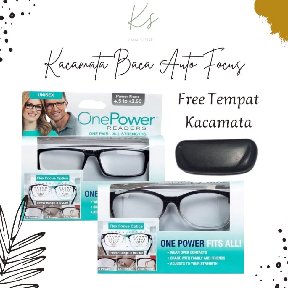 HARGABERSAHABAT Kacamata Baca Plus Wanita dan Pria Auto Focus One Power Readers Original Gratis Kota