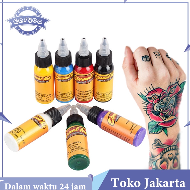 TRENDTERBARU 16 Warna 3ml Tinta Tato Permanen Tato Tinta Set Pigmen Tinta Tato Tintas