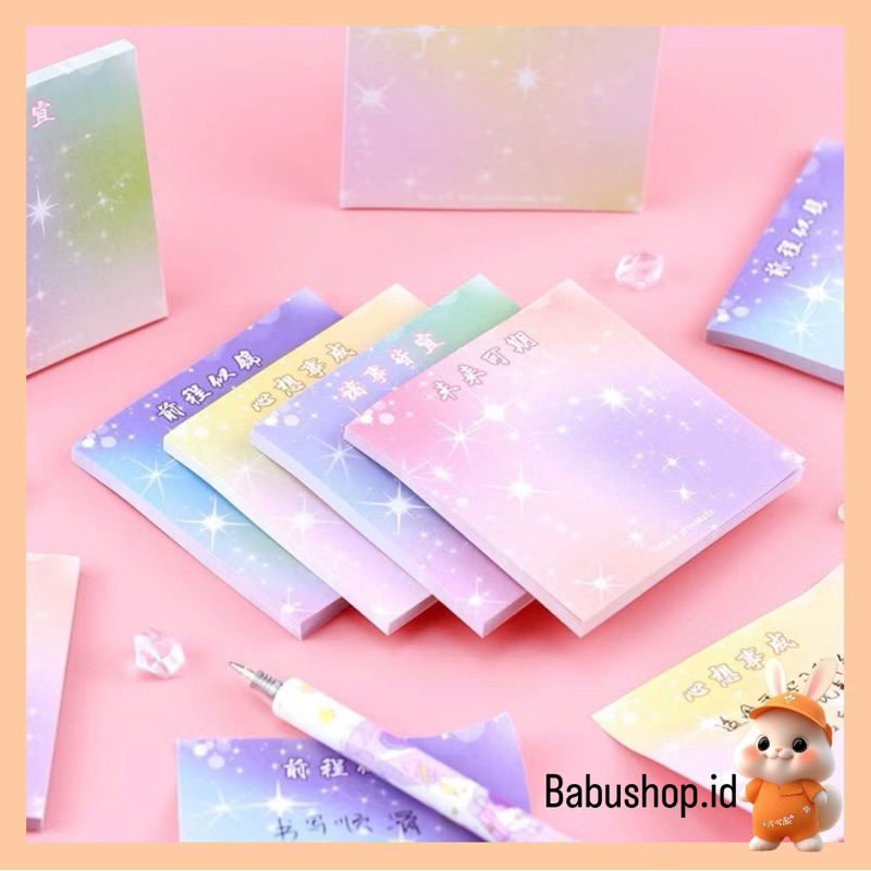 

BBS STICKY NOTES GRADIENT / STICKY NOTES GRADASI ISI 50 LBR / STICKY NOTES LUCU / STICKY NOTES AESTHETIC