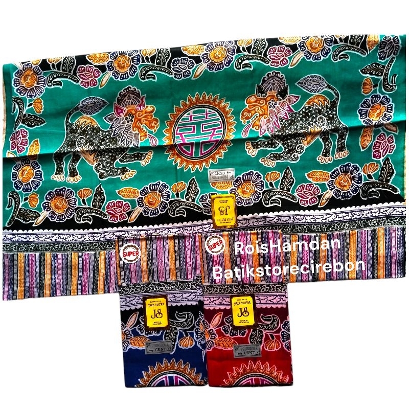 Kain Gendongan Bayi Selendang Cukin Cap Cent Jala Sutra JS Motif Naga Kembar Katun Halus