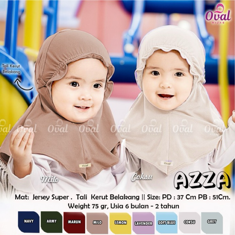 Azza hijab Kids Hijab anak jersey super Hijab Bayi By Oval Hijab