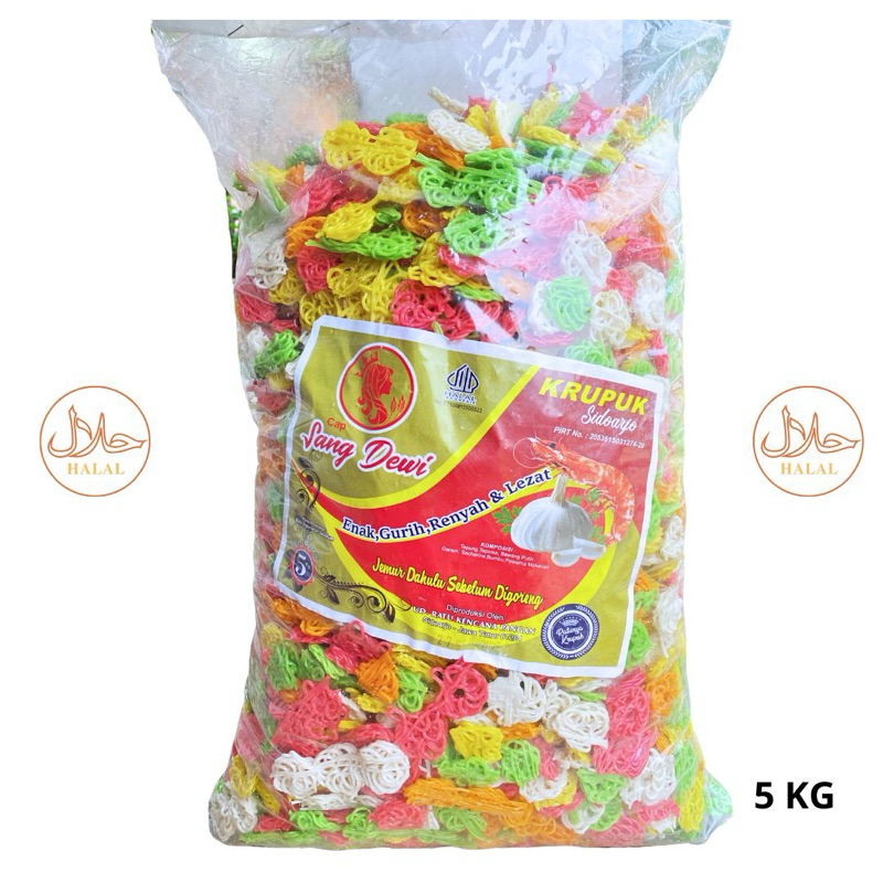 

kerupuk krupuk seblak 5 kg mentah mawar kepang warna warni