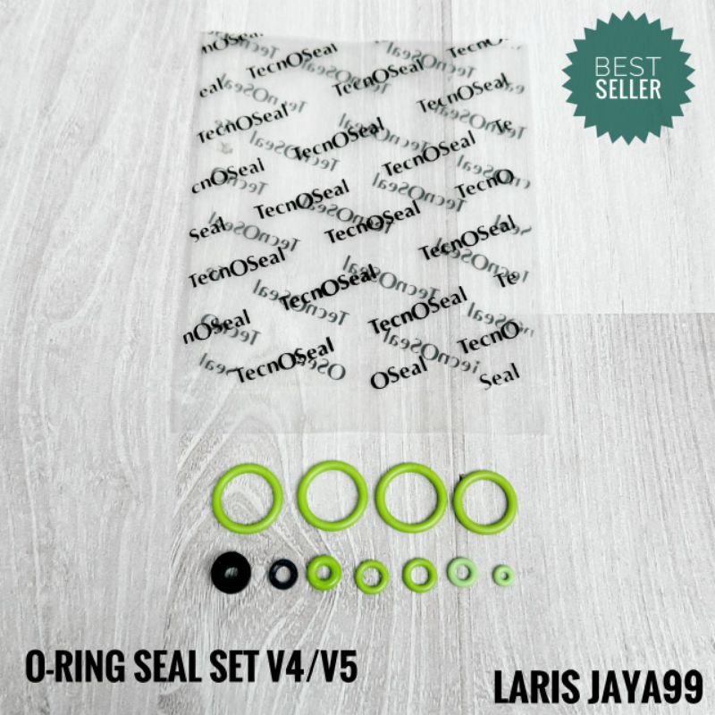 Oring set v5 / Seal set v5 warna hijau / Sil hijau / Oring hijau / Bearing
