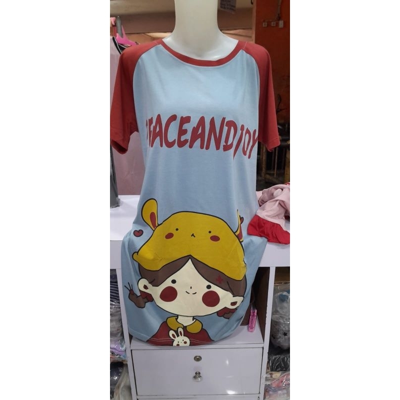 Daster Baju Tidur Terusan Baju Santai Piyama Perempuan Cewek Ala Korea Kekinian Gambar Sesuai Produk