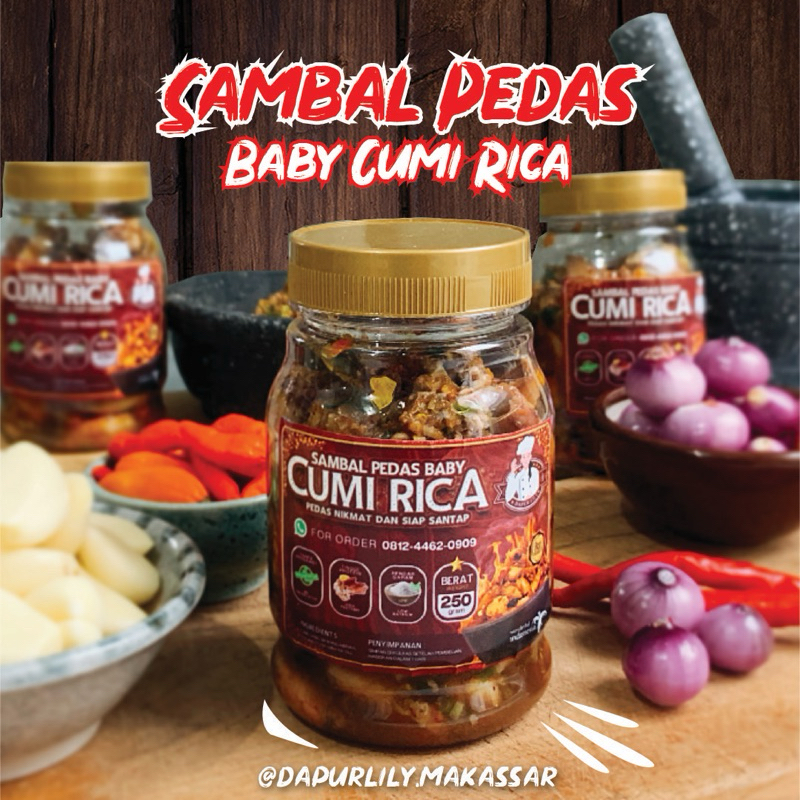 

SAMBAL BABY CUMI RICA PEDAS 250g | DAPUR LILY