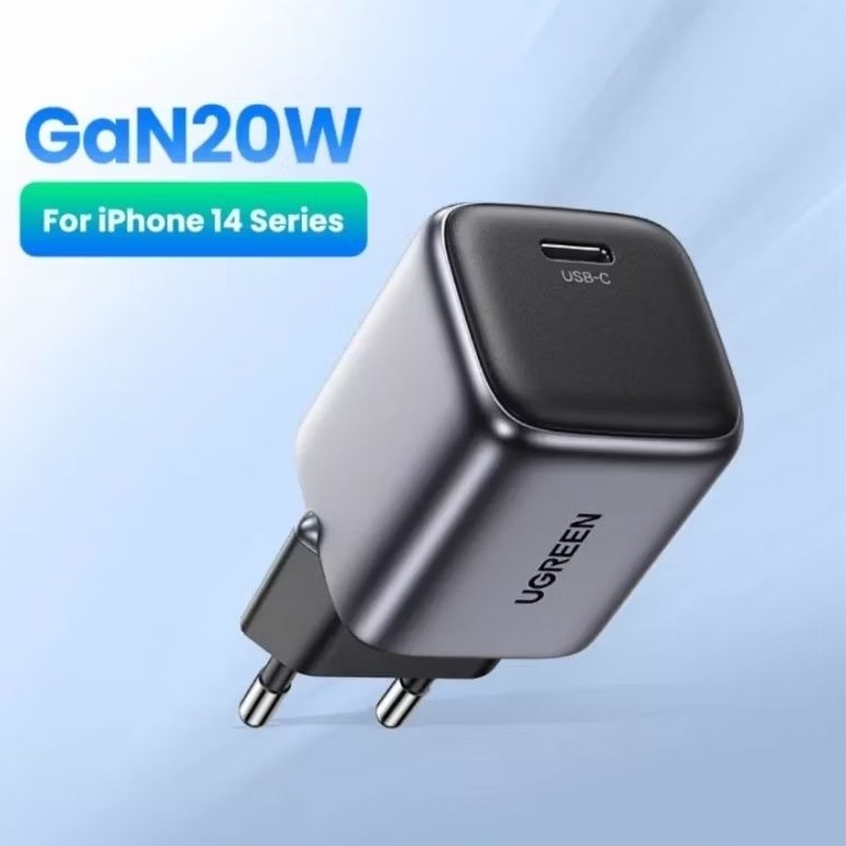 UGREEN /ORIGINAL Adaptor Kepala Charger iPhone 15 14 13 12 11 Type C PD Fast Charging 20W