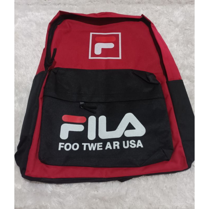 tas ransel sekolah ala Fila + gratis tas preloved