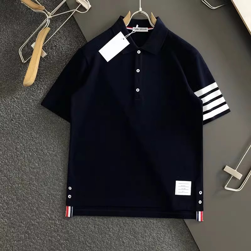 kemeja /Polo Shirt/impor terbaru Polo Shirt Pria/Santai garis Kaos Pria/ V Neck Lengan Pendek Pria/t