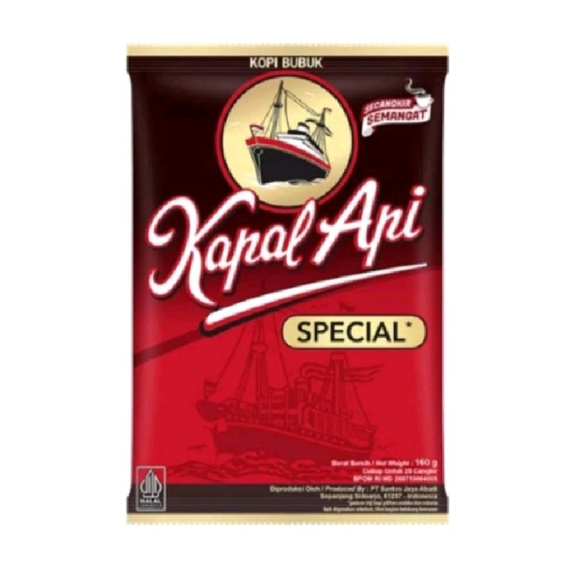 

Kopi bubuk kapal api special refill 150 gr tanpa gula