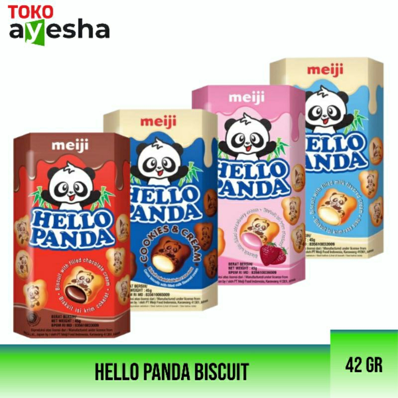 

Hello Panda Biscuit 42 gram - 4 Varian Rasa