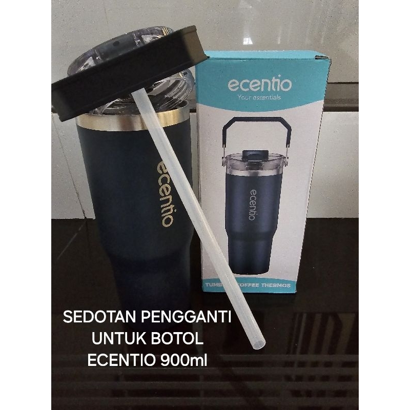 Sedotan Ecentio tumbler stainles steel 900ml / Sedotan Botol Ecentio