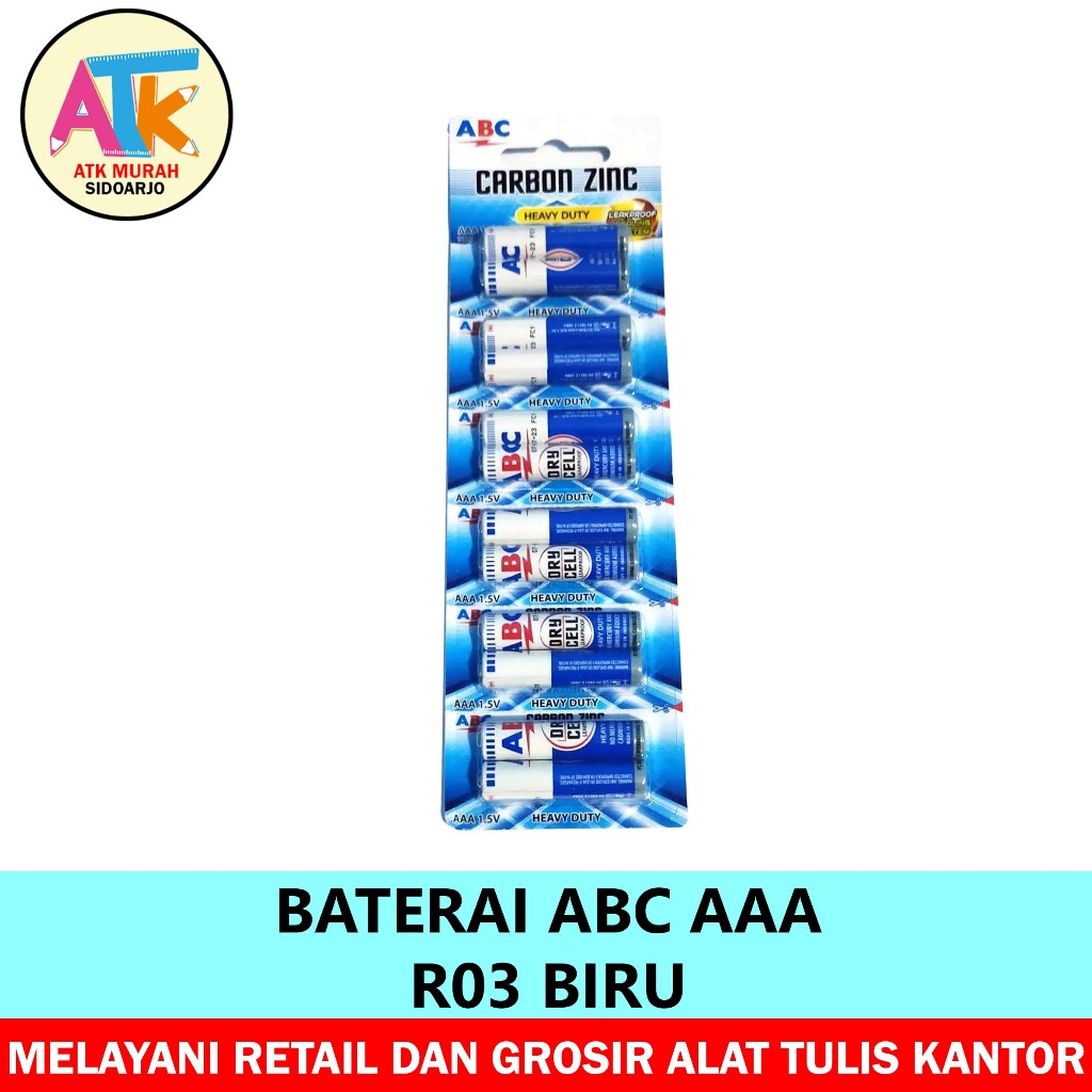 BATERAI ABC AAA R-03 BIRU