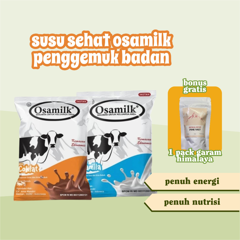 

Paket Susu Aman Osamilk Susu Bubuk Penggemuk Badan Dewasa / Susu Sapi Bubuk Penambah Nafsu Makan Anak Banyak Bonusnya