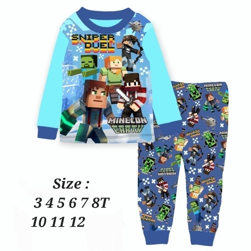 Piyama Minecraft Roblox Baju tidur anak CUDDLE ME