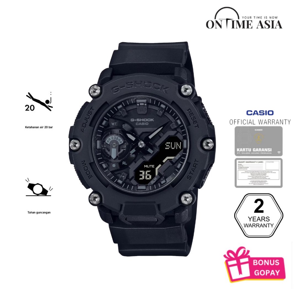 Casio G-Shock GA-2200BB-1ADR / GA2200BB-1A Original Garansi