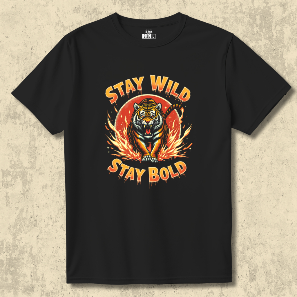 Era by Zain's - Kaos T-shirt vintage Stay wild stay bold