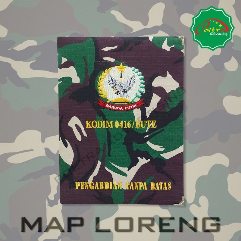 

Map Loreng Bordir Custome / Map Loreng Tni AD / Map Dokumen