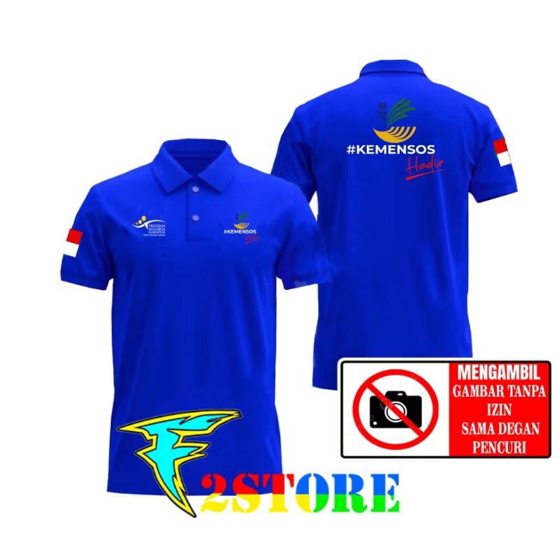 KAOS MODEL POLO KERAH - KEMENSOS - BAJU kemensos hadir, KAOS MODEL KERAH KEMENSOS lengan pendek
