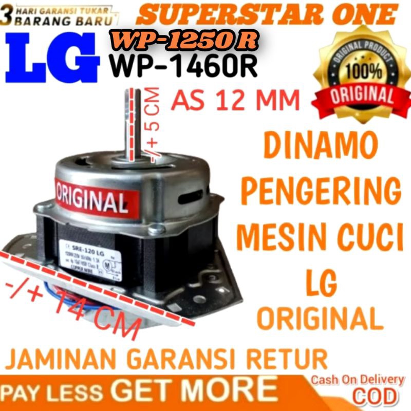 Dinamo Pengering Mesin Cuci LG WP-1460R/WP 1250 R AS 12 MM