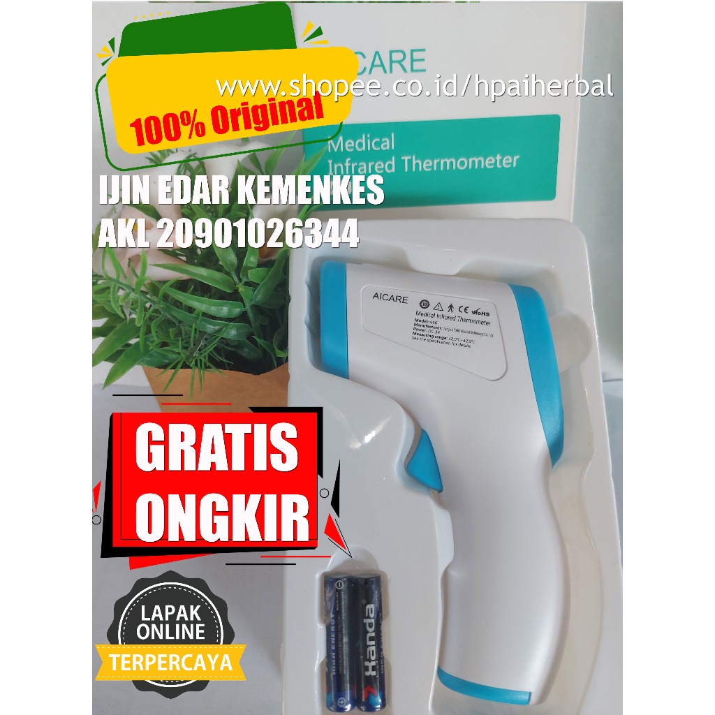 Aicare INFRARED Thermometer - Termometer Infrared Digital Aicare Termometer Tembak