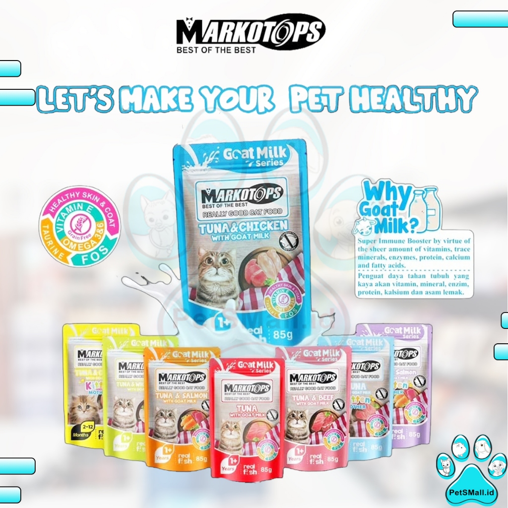 Markotop Wet Food Pouch / Sachet Adult Kitten 85 gram | Makanan kucing basah markotop