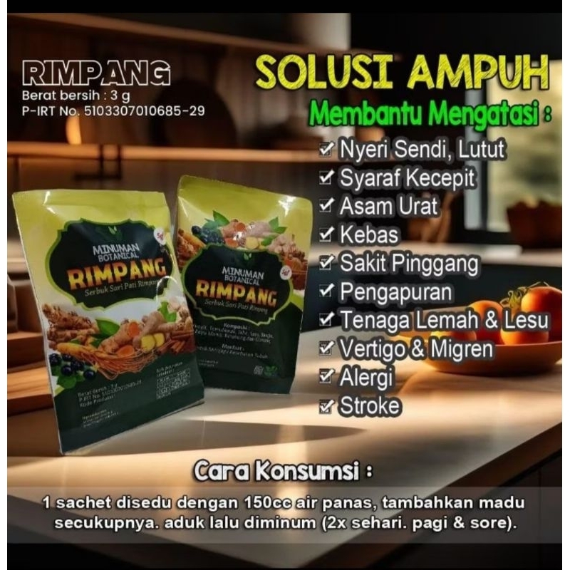 

rimpang minuman herbal pengapuran sendi asam urat