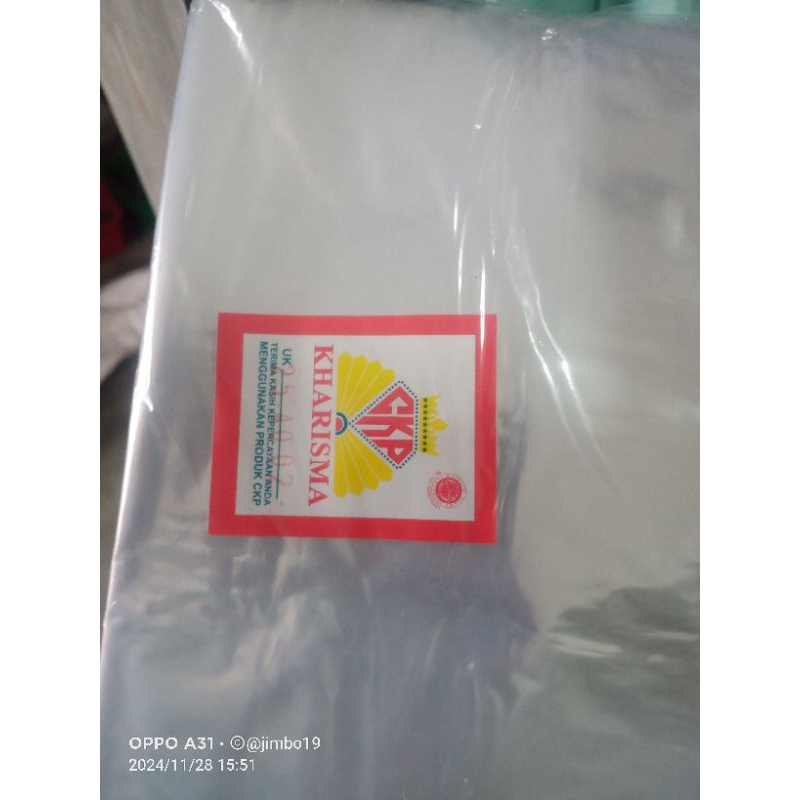 KANTONG PLASTIK PP BENING UKURAN 22x40,02