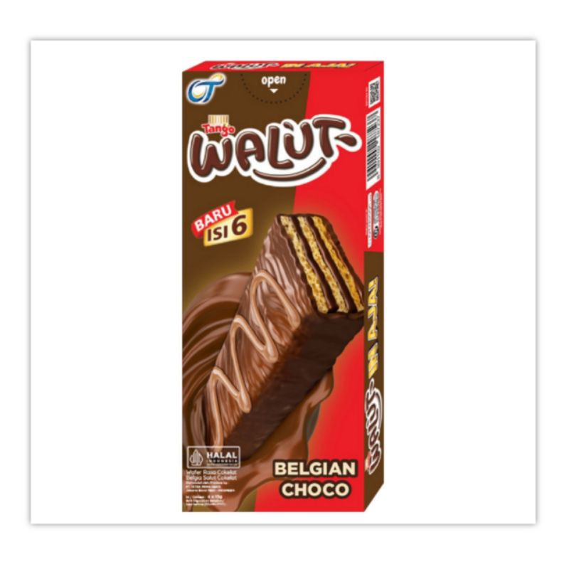 

Tango Walut Belgian Choco isi 6 Snack Biskuit Coklat Cokelat Cemilan