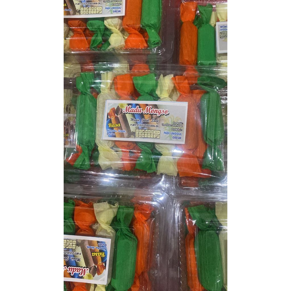 

Snack/Cemilan/Makanan Ringan Madu Mongso Rasa Nangka, Sirsak Durian