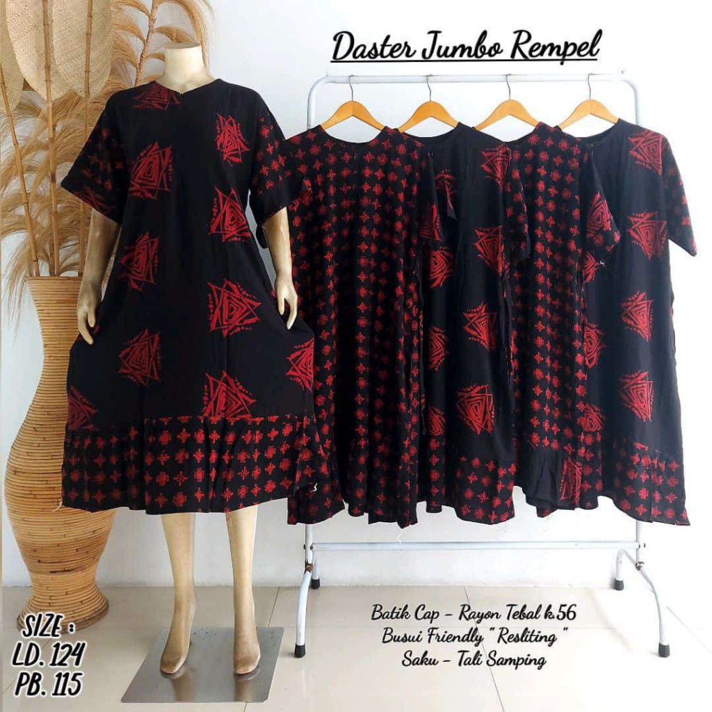 Daster Jumbo Rempel warna Hitam