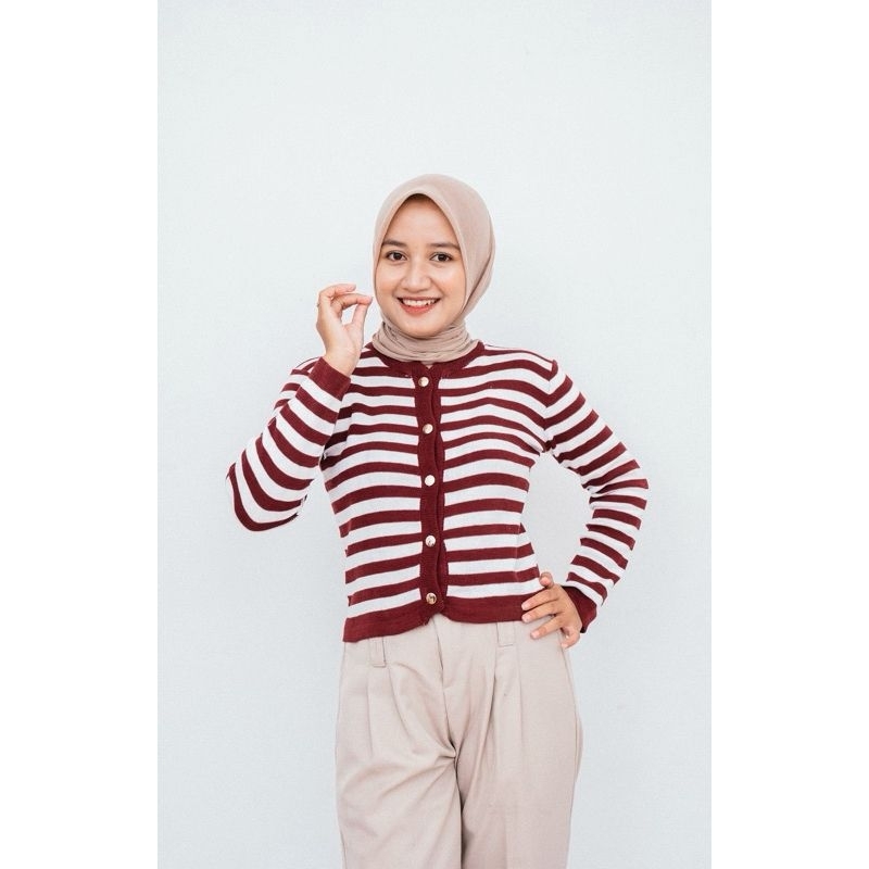 MOURA CARDIGAN STRIPE / OUTER CARDIGAN KOREA / CARDIGAN STRIPE TERLARIS