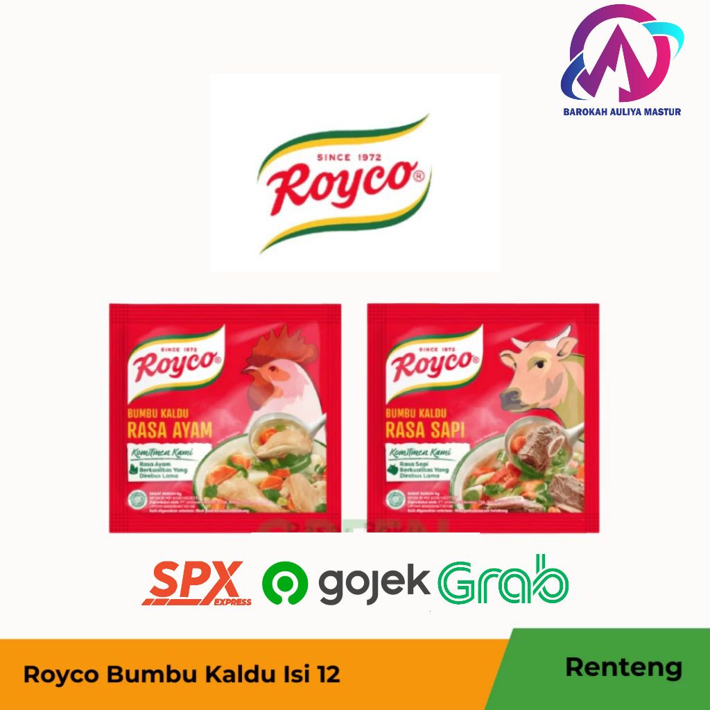 

KIRIM INSTAN Royco Rasa Ayam dan Rasa Sapi @9gr Isi 12pcs Kemasan Renceng BAM Olshop Padang