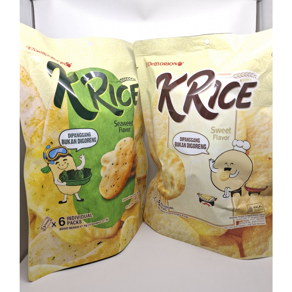 

Delfi Orion Krice Crackers / Snack Beras Manis & Rumput Laut 6 Pack