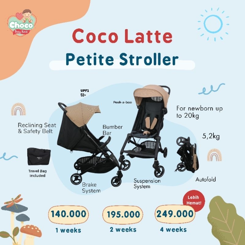 TIDAK DIJUAL, DISEWAKAN COCOLATTE PETITE STROLLER