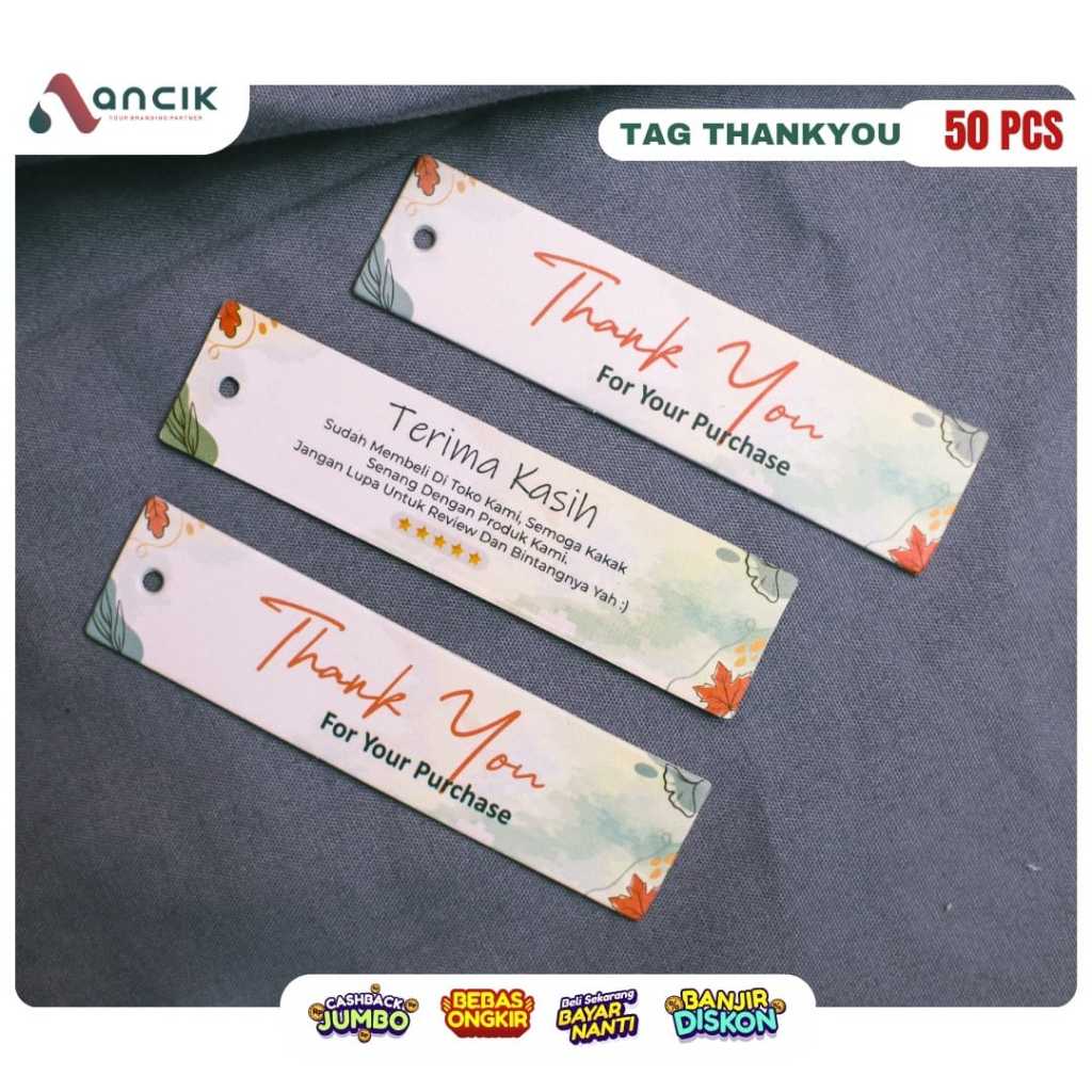 

50 Thank You Card Kartu Ucapan Kartu Tanda Terimakasih