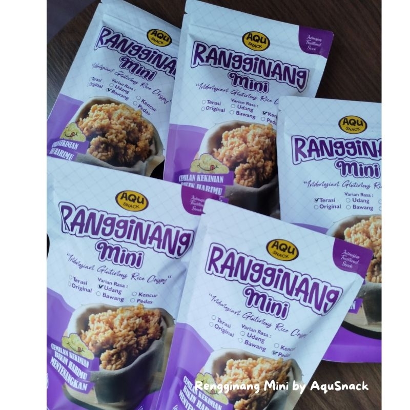 

Rengginang Mini Rasa Original, Bawang, Terasi, Udang, Kencur, Pedas #rengginang#rangginang#cemilankekinian#cemilan#makananringan#kerupuk#keripik#oleh-olehbogor#rengginang asli bogor#renyah#gurih#enak#pedas#makananpedas