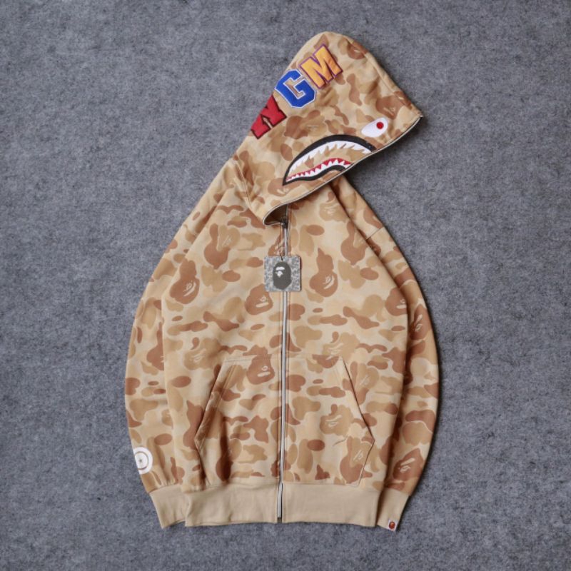 HOODIE ZIPPER BAPE COKLAT CAMO
