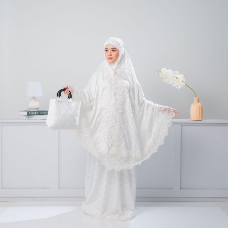 MUKENA SUTRA PREMIUM JUMBO MUKENA DEWASA SUTRA MOTEK KD MEWAH SUTRA ORIGINAL