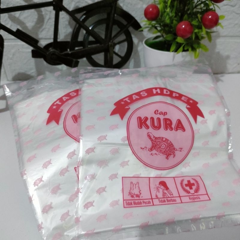 Plastik | Kantong Kresek Bening Cap Kura Tas HDPE kecil uk 15 x 30