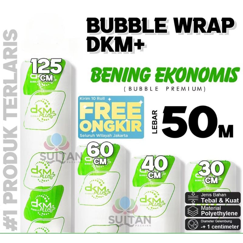 

Plastik babble wrap 50cm,bubblewrap,RUSFET, DKM PLUS PREMIUM EKONOMIS/ROLL