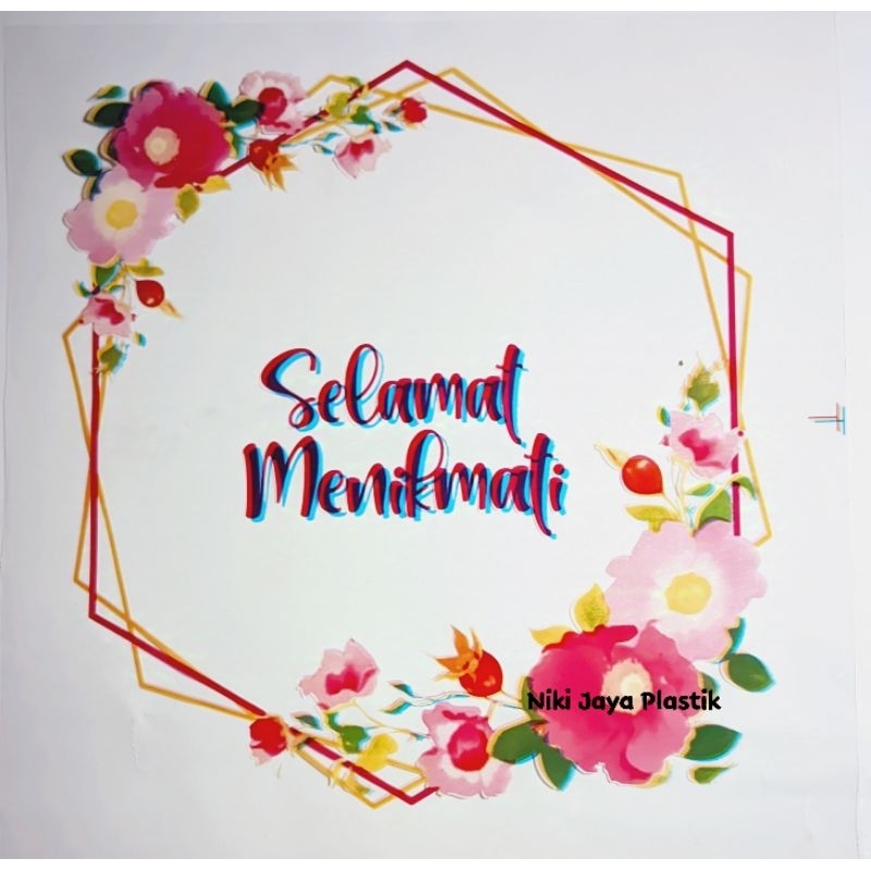 Selamat Menikmati uk 18x18 / Selamat Makan / Samir selamat makan plastik Terlaris