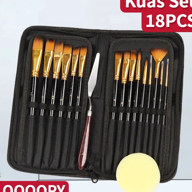 

Spesial Bulan Ini LOOOOPY Art Brush Set Kuas Lukis BRS12 SET Kuas Alat Lukis Set Lengkap Mixing