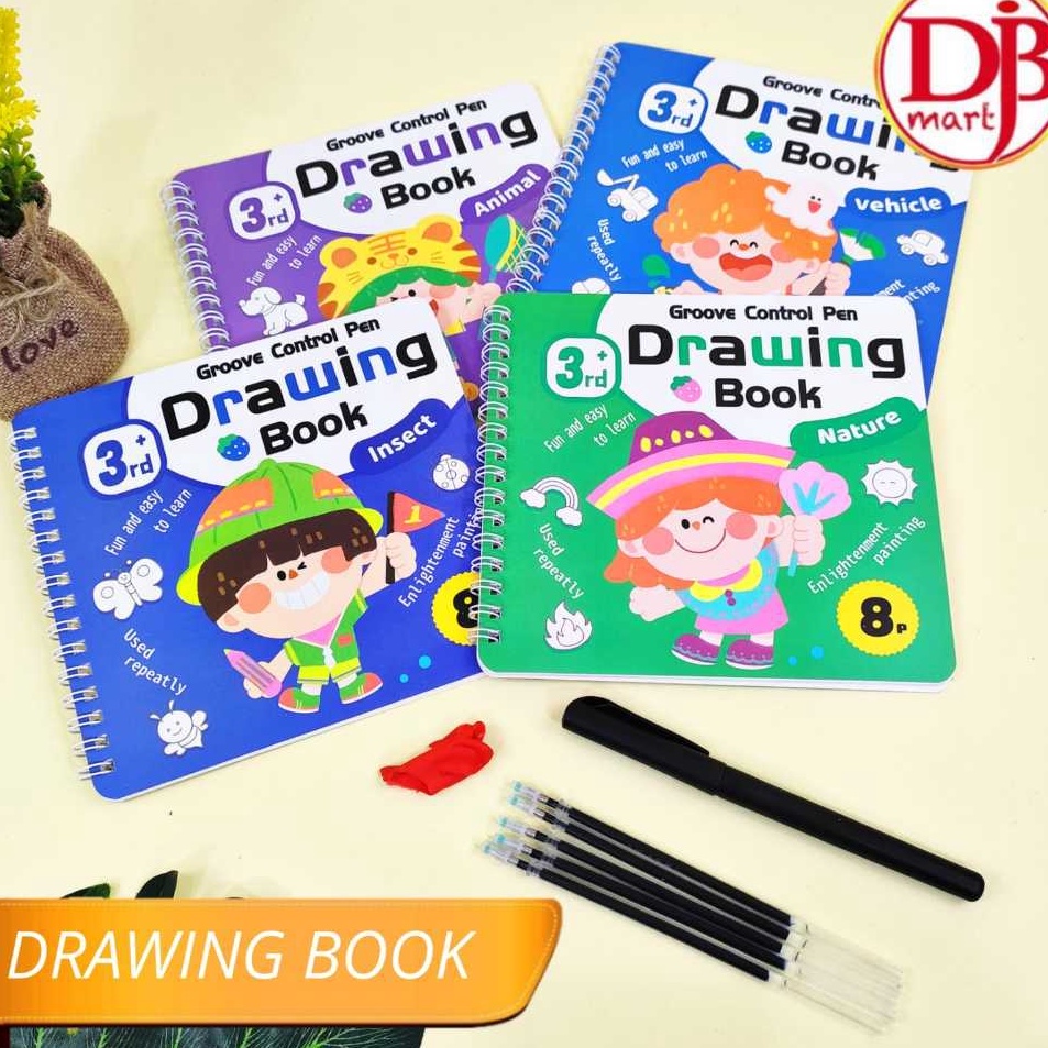 

Serba Murah DJB Drawing Book Set Isi 4pcs Buku Gambar Mewarnai Anak