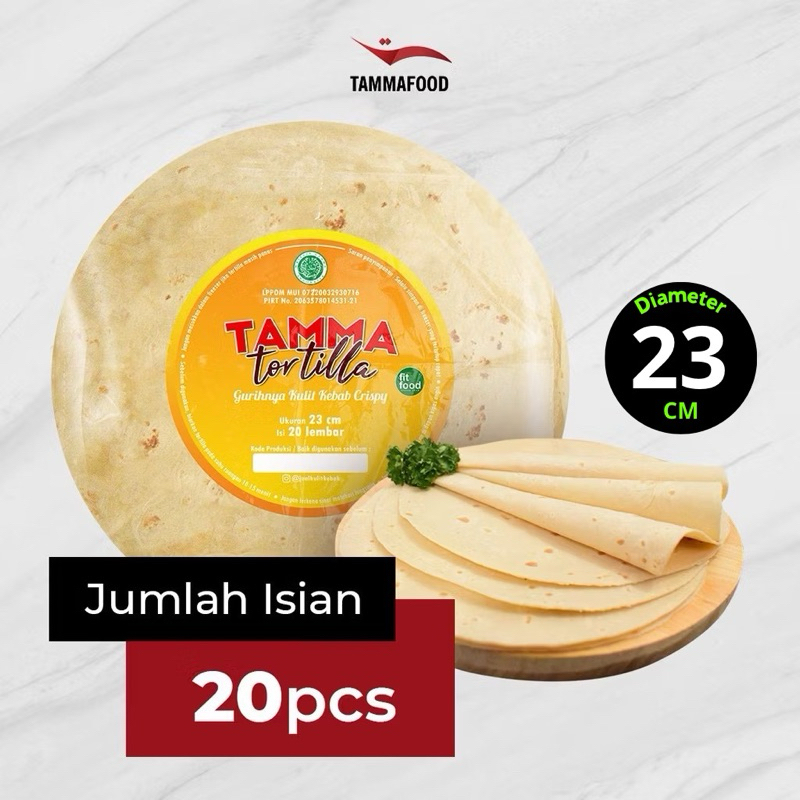 

TORTILA 23cm isi 20 lembar kulit kebab premium harga murah kuwalitas mewah TAMMA TORTILA