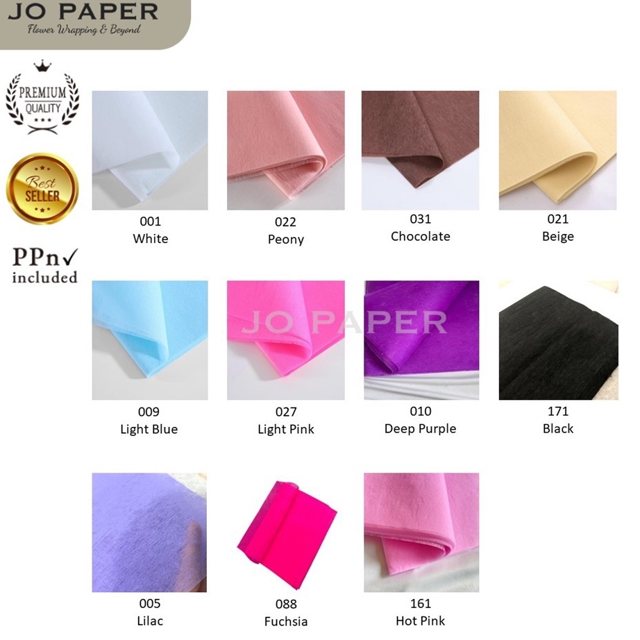 

Kualitas Terbaik 283 LEMBAR Kertas Tissue Tisu Florist Buket Bunga Korea Tissue Paper Craft Wrapping Packaging