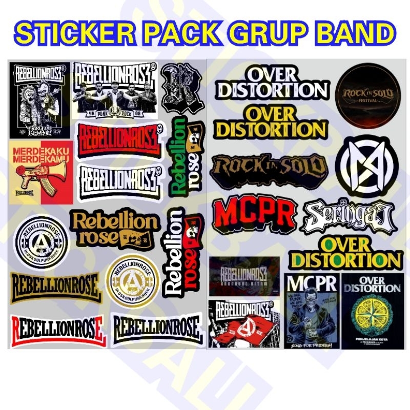 

Stiker Pack Rebellionrose, MCPR ,OVER DISTORION