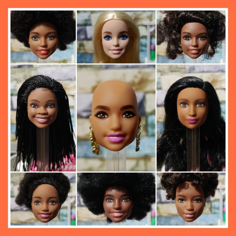 Kepala Barbie Afro Rare Original Mattel Like New