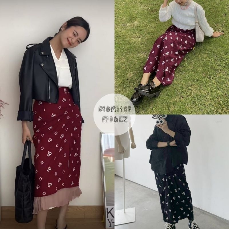 Jumputan Batik Skirt | Rok Lilit Kain Jumputan Kamen Batik Premium Aesthetic