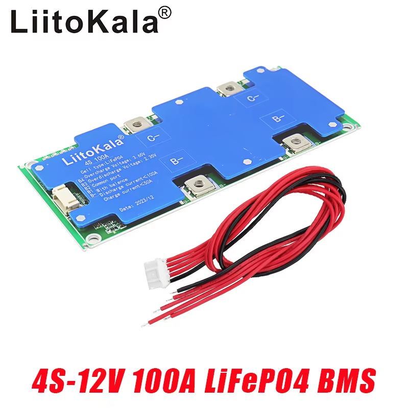 Liitokala BMS Lifepo4 4s 12v 100a BMS Baterai Lifepo4 12V