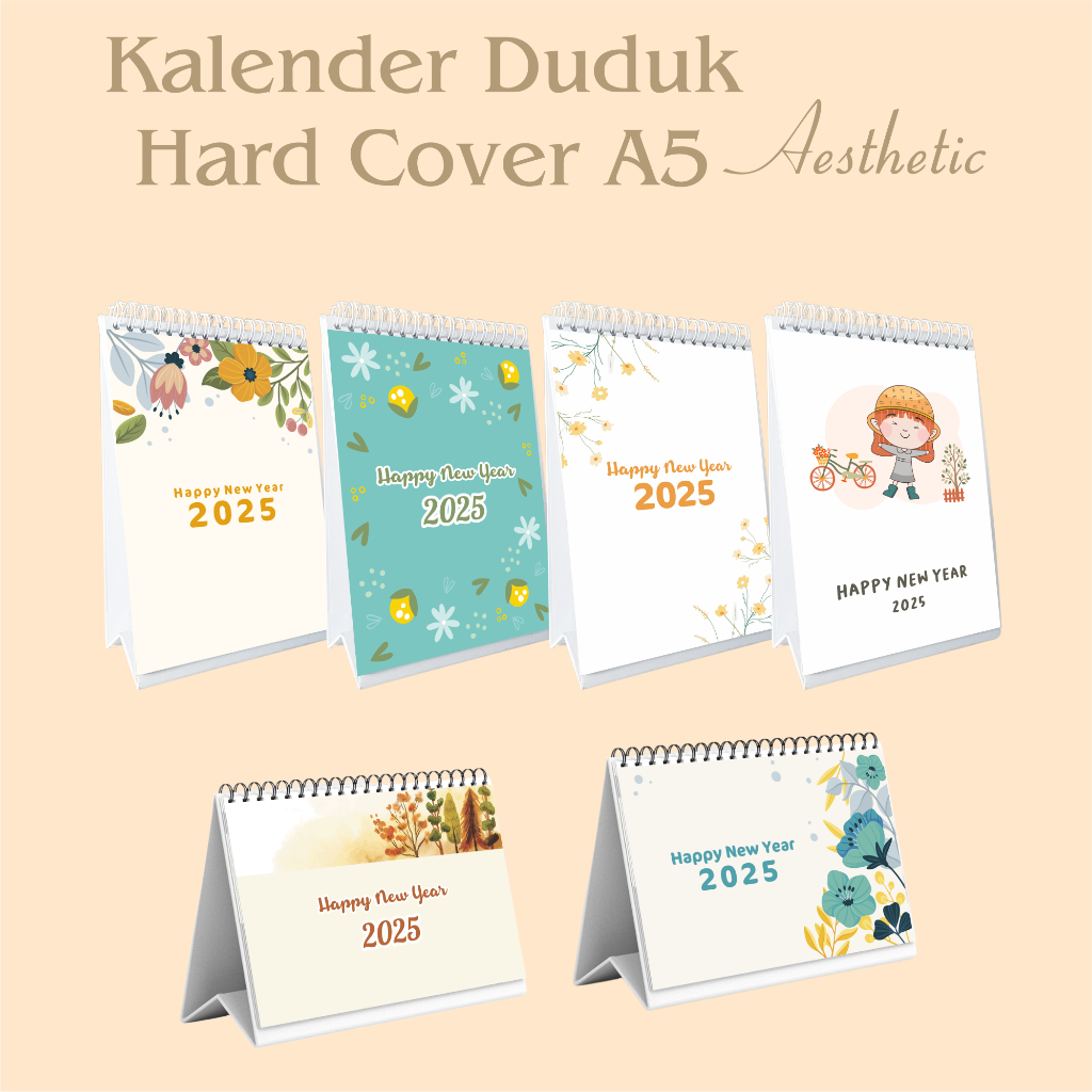 

KALENDER DUDUK HARD COVER 2025 / KALENDER AESTHETIC / KALENDER 2025 / KALENDER MOTIF
